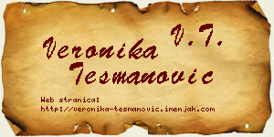 Veronika Tešmanović vizit kartica